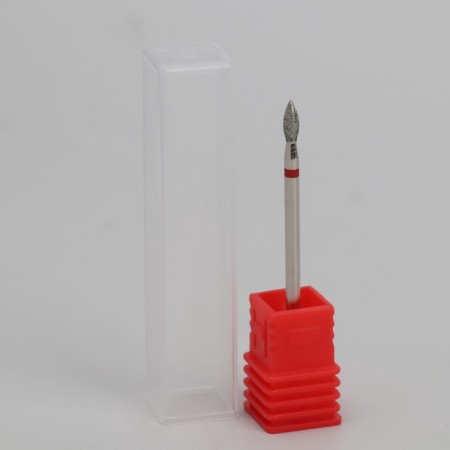Diamond milling cutter for the flame manicure, small grain, 2.3 × 5 mm, in a plastic case-2