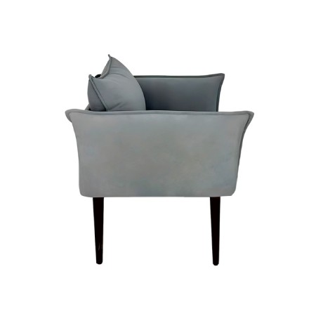 The Naples chair, without a mechanism, velor, color gray color-1