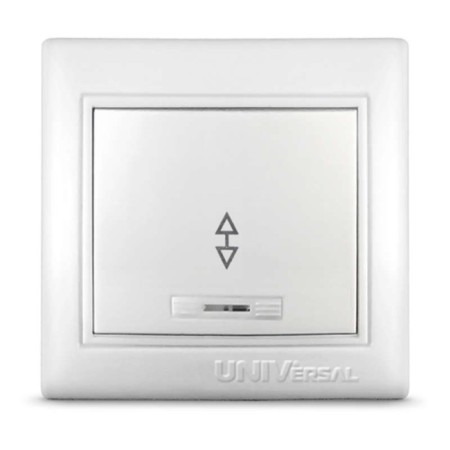 Silent Switch Universal C0125 Sevil, 1 key, joint venture, 10a, ip20, white color