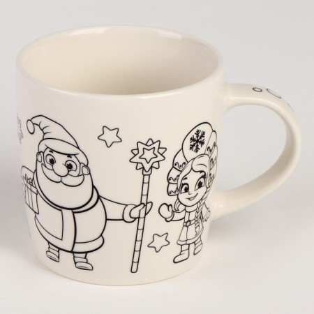 New Year's set for creativity. Set of mug for coloring with a Christmas tree “Happy New Year”, 300 ml-7