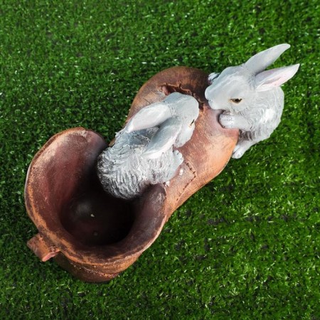 Figure pot "Bashmak with bunnies" 26x12x15cm-4