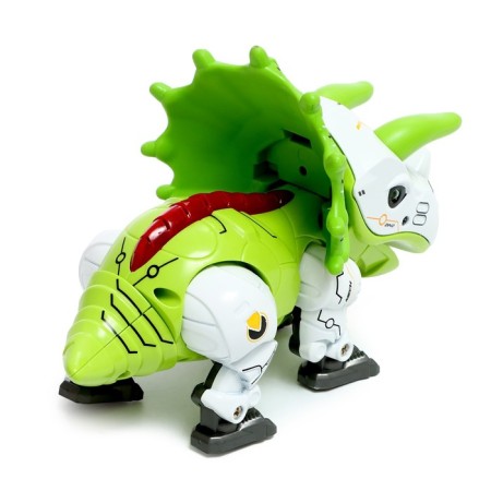 The Dinobot robot reacts to touch, light and sound effects, metal, green color-3