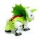 The Dinobot robot reacts to touch, light and sound effects, metal, green color