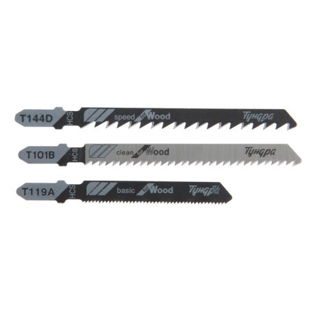 A universal set of saws for tundra jigsaws, on wood, 3 pcs.-1