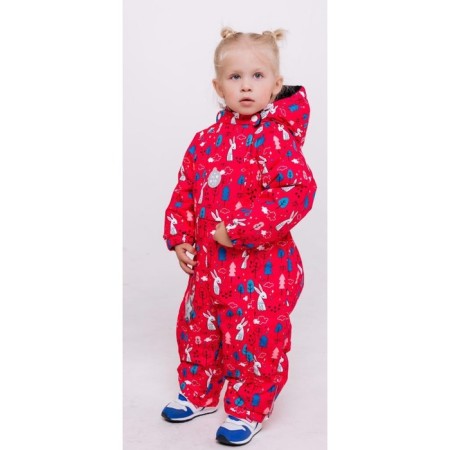 Combineson children, height 92 cm, bright pink color