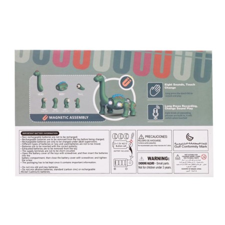 Magnetic designer "Dino", 7 parts-4