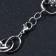 Bracelet "Chain" volumetric heart and medallion, color silver, 19 size