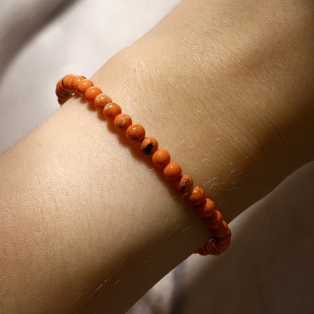 Bracelet ball No. 4 "Variscit", Orange color, 8cm-2