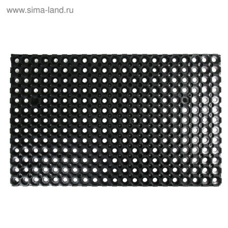Muddy mud -bearded rug, 50 × 80 × 1.6 cm, black color-1