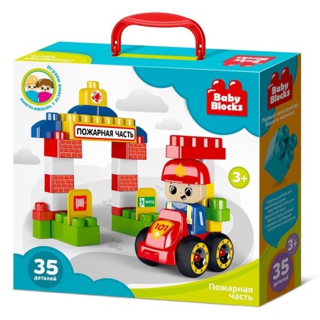 Plastic designer "Firefire", 35 parts, Baby Blocks