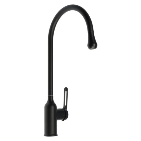 Kitchen mixer Zein Z3743, "droplet", single -rose, pour height 26 cm, black-1