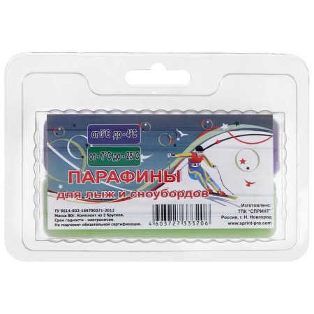 Paraffins for skis, 2 pcs., F -Z, from 0 to -25 ° C, 80 g-2