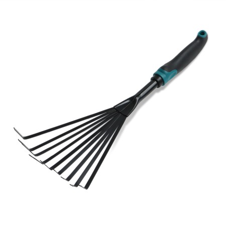 Robble small, fan, plate, 9 teeth, length 40 cm, ergonomic rubberized handle, Greengo-6