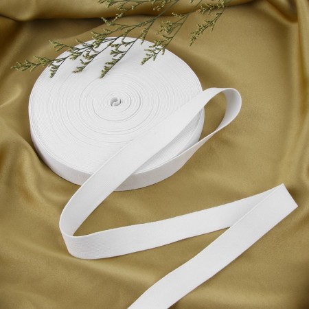Linen gum, 25 mm, 20 m, white color