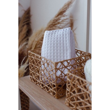 A set of wicker baskets for handmade storage LADOOM "Web", 4 pcs, beige color-8
