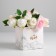 Gift box for flowers with PVC lid, packaging, "for you", 12 x 12 x 12 cm