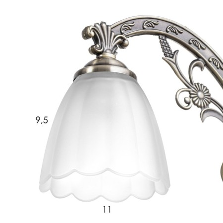 Bra "Jasmine" E27 40W bronze 10x30x18 cm 10x30x18 cm-7