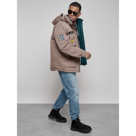 Male Winter jacket, size 54, brown color-8