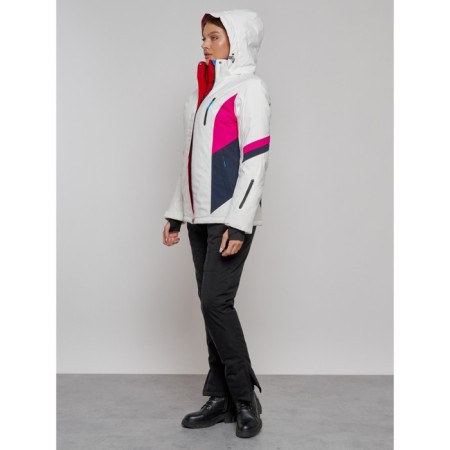 Ski jacket women's winter, size 50, white color-16