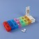 Airovenian is an organizer "Week", with a tabletop, removable cells, morning/evening, 20 × 7.5 × 2.5 cm, 7 containers of 2 sections, multi -colored