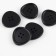Set of plastic buttons, 4 punctures, d = 25 mm, 5 pcs, black color