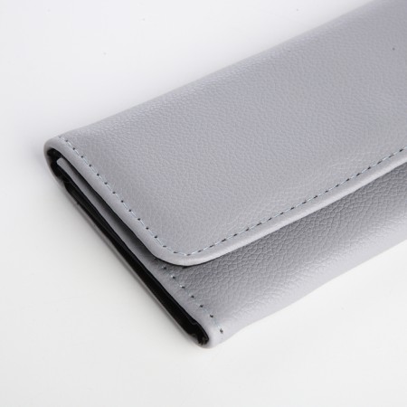 Women's wallet on magnet, gray color-2