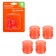 Caps on the tire valve S-1, luminous, orange, ABS plastic, 4 pcs. AVC36