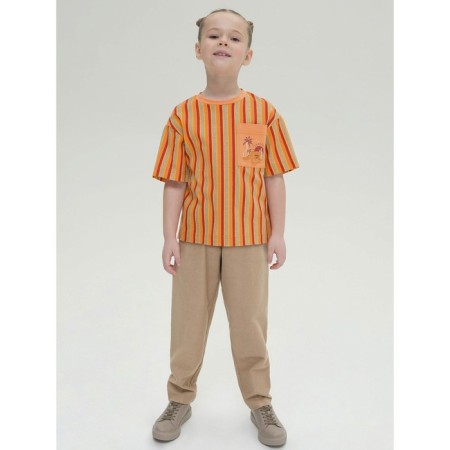 Pants for girls, height 104 cm, sandy color-3