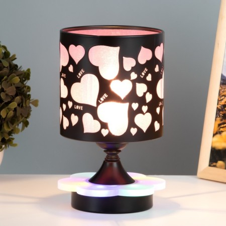 Aroma lace with backlight "Heart" G9 40W +RGB black 12x12x22.5 cm Risalux-1