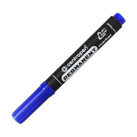 Permanent marker 5.0 mm centropen 8566, line 2.5 mm, blue color-4