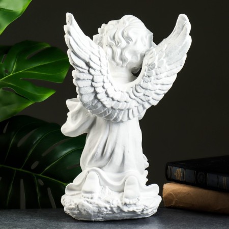 Figure "Angel with a bowl" White 19x19x33cm-3