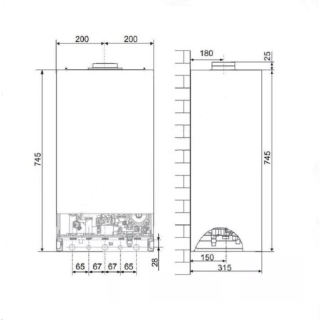 Gas boiler Ariston Cares XC 10 FF NG, 10 kW, double -circuit, wall-2