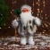 Santa Claus "with a curly beard, in a fur suit" 28 cm, white