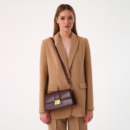 Female bag Textura, average size, brown color-9