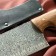 Caucasian knife, cutting "saigak" with a cover, steel - 40x13, handle - nut, 14 cm