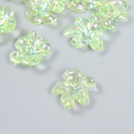 Busina Plastic for creativity "Flower. Stone ice" transparent green 0.6x2.1x2.5 cm