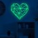Plastic sticker interior phosphorus "heart 3d" 30x28 cm