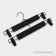 Pan for trousers and skirts with clamps, plastic Soft-Touch, 32.5x13 cm, 2 pcs