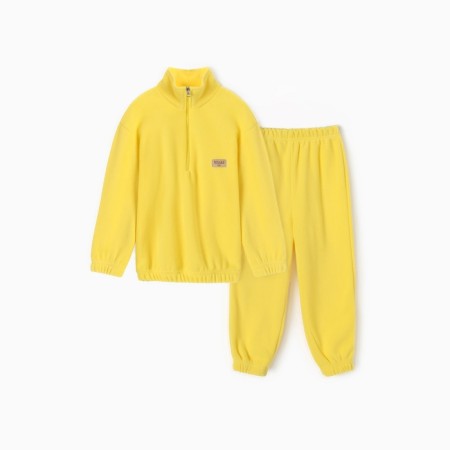 Kids' costume (sweatshirt, trousers) minku yellow color, height 104 cm
