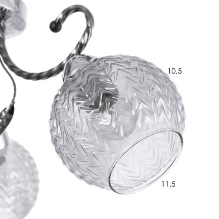 Teresa chandelier 3x40W e27 chrome, black chrome 55x55x21cm-5