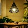 Lamp ceiling from Rotan "Salamet" 1x120W, E27, 30x30x40 cm, black