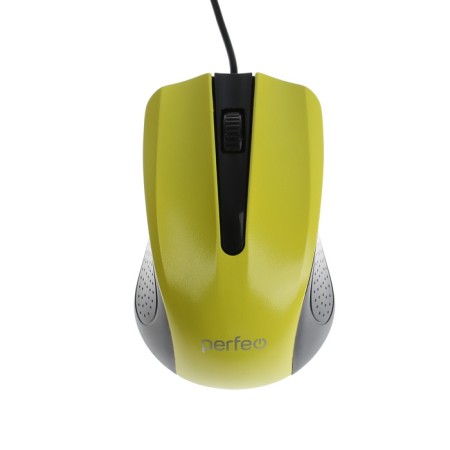 Perfeo Rainbow mouse, wired, optical, 1000 dpi, USB, yellow-1