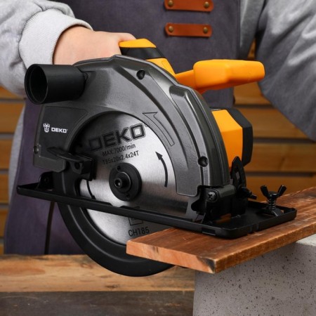 The circular DEKO DKCS1800, 1800 W, 185x20 mm, 5000 rpm, drank 65 mm-1