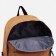 School backpack from textiles on lightning, Fulldorn, 3 pockets, color light brown