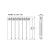 Aluminum radiator "Russian radiator" corvette, 500 x 100 mm, 4 sections