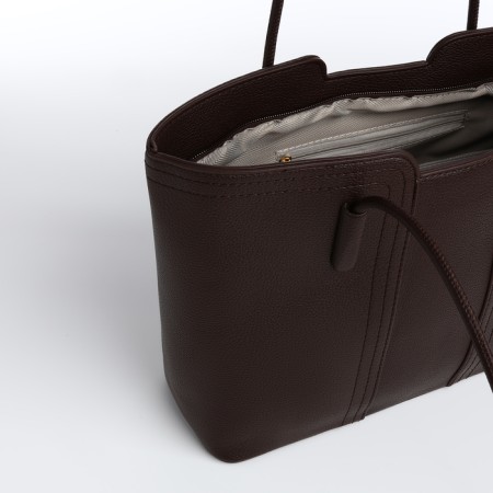 Bag Female Tout with zipper, chocolate color-4