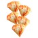 Foil ball 28 "Diamond" 3D, set 5 pcs., Yellow color