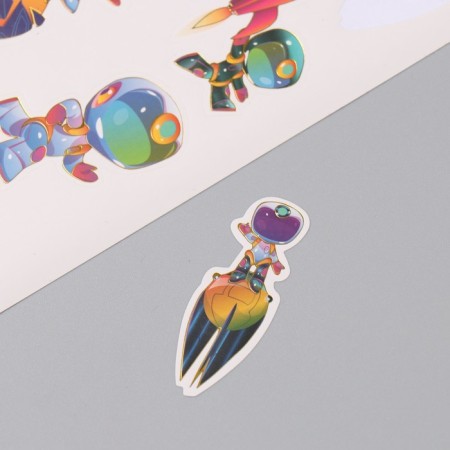 Stickers Paper "Cosmonauts" set 2 sheets 20x15 cm-5