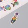Stickers Paper "Cosmonauts" set 2 sheets 20x15 cm