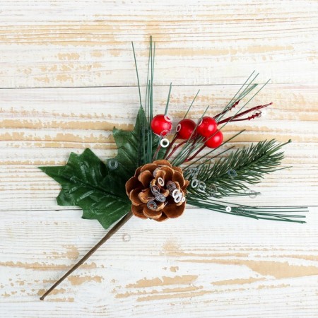 Decor "Winter Magic" needles berry berries 19 cm-1